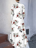 A Stylish And Elegant Women'S Shirt Featuring Beautiful Floral Prints - White