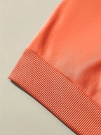Fashion Hooded Sweatshirt For Women | Regular Fit, Heart Pattern, Drawstring Detail, Ideal For Fall/Winter - Orange-Red