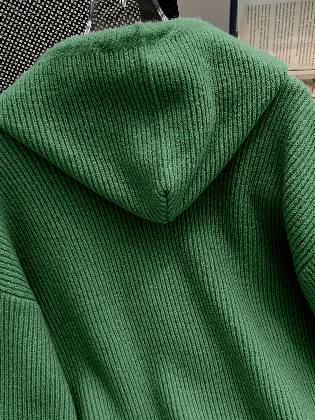 Autumn And Winter Hooded Cardigan, Solid Color Casual Easy Button-Up Sweater, Soft And Comfortable Elegant Women'S Clothing - Ocean Green