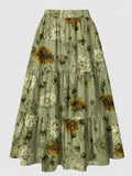 Dandelion Floral Print Three-layer Skirt - Mixed colors