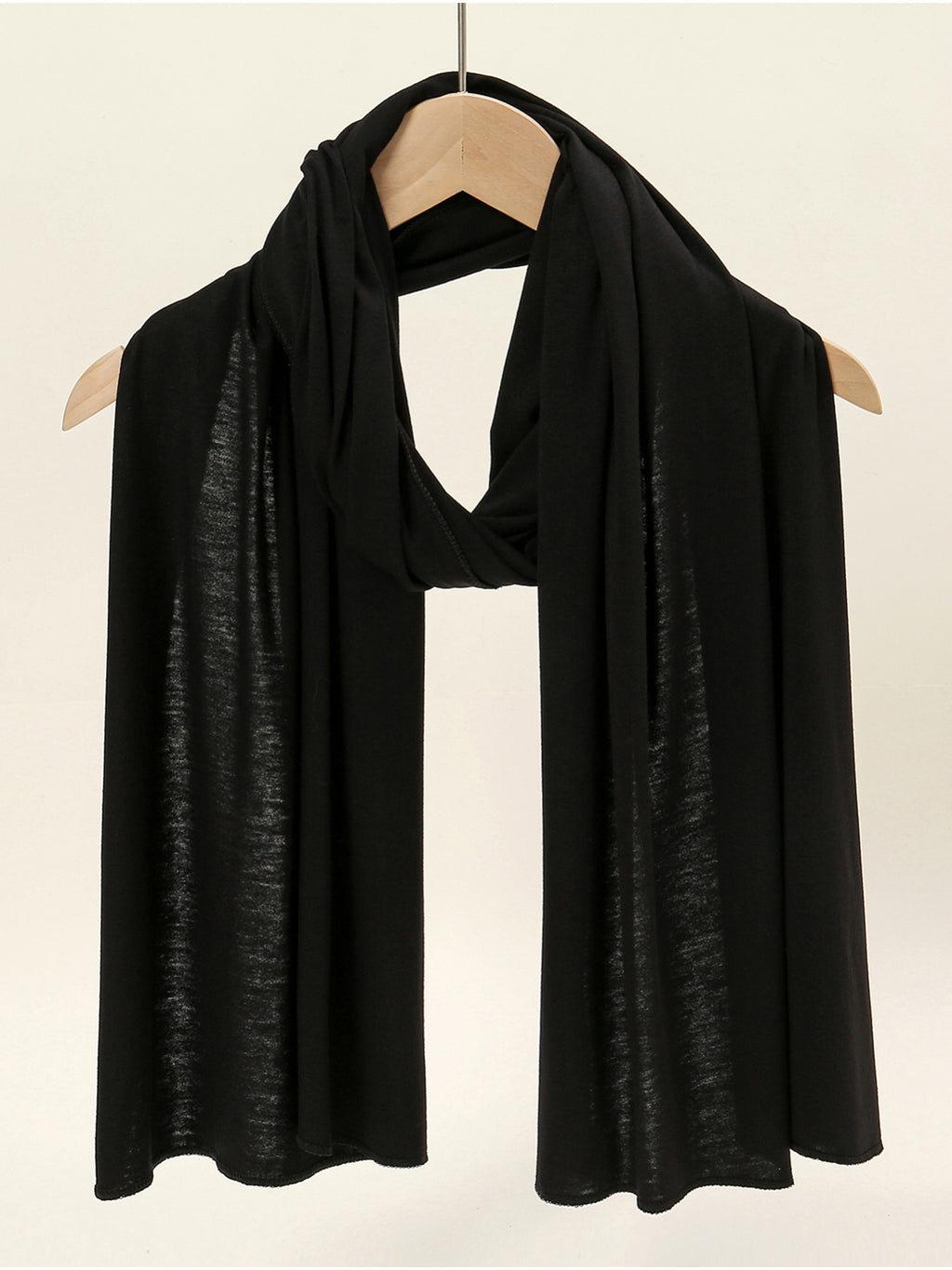 1pc Muslim Ramadan Scarf, Soft And Breathable Headscarf, Suitable for Daily Wear And Eid Al-Fitr - Black