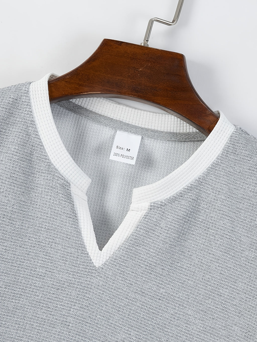 Business Elegant Solid Color V-Neck - Light Grey