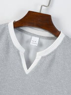 Business Elegant Solid Color V-Neck - Light Grey