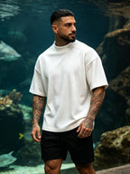 2pcs Men's Short-Sleeve T-Shirt, Loose Fit with Drop Shoulders, Trendy, Soft, Skin-Friendly, Refreshing, Durable, Casual, Lightweight, Versatile for Sports, Spring/Summer Streetwear, Commuting, Daily Essentials - Mixed Color 3