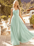 Elegant and Fashionable Party Dress, Long Evening Gown for Family Gatherings and Birthdays, Formal Evening Attire, Bridesmaid Performance Dress, Ball Gown, Exclusive for Award Ceremonies, Holiday Date Set, Mother's Wedding Dress - Light Green