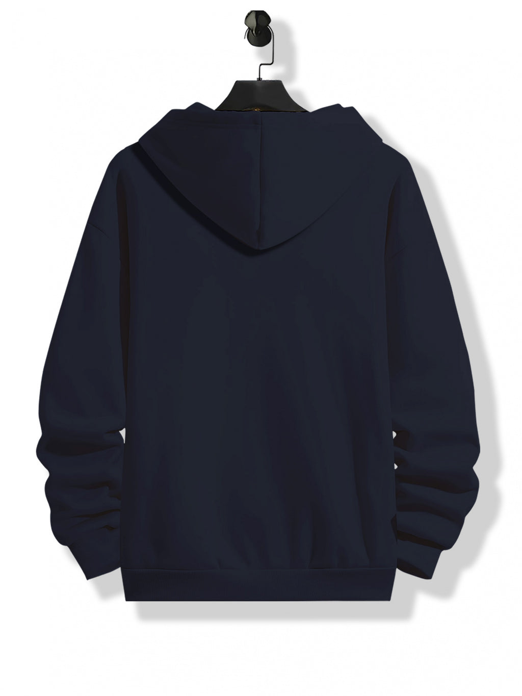 Print, Men'S Casual And Cozy Hoodies, Trendy Long Sleeve Hooded Sweatshirt, Casual Versatile Top for Autumn Winter - Navy