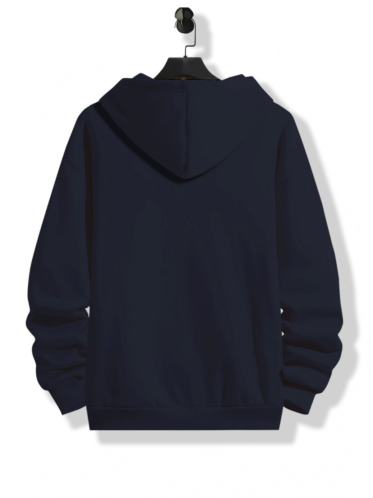 Print, Men'S Casual And Cozy Hoodies, Trendy Long Sleeve Hooded Sweatshirt, Casual Versatile Top for Autumn Winter - Navy