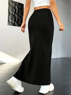 Side-zip Skirt - Black