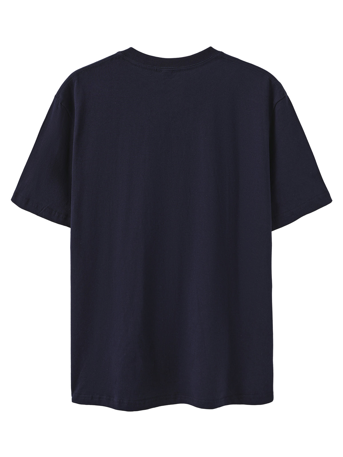 Men's 100% Cotton Short Sleeve Crew Neck T-Shirt, American Los Angeles Vintage Street Style Print, Casual, Fashionable, Comfortable, Soft, Summer Short Sleeve - Navy Color
