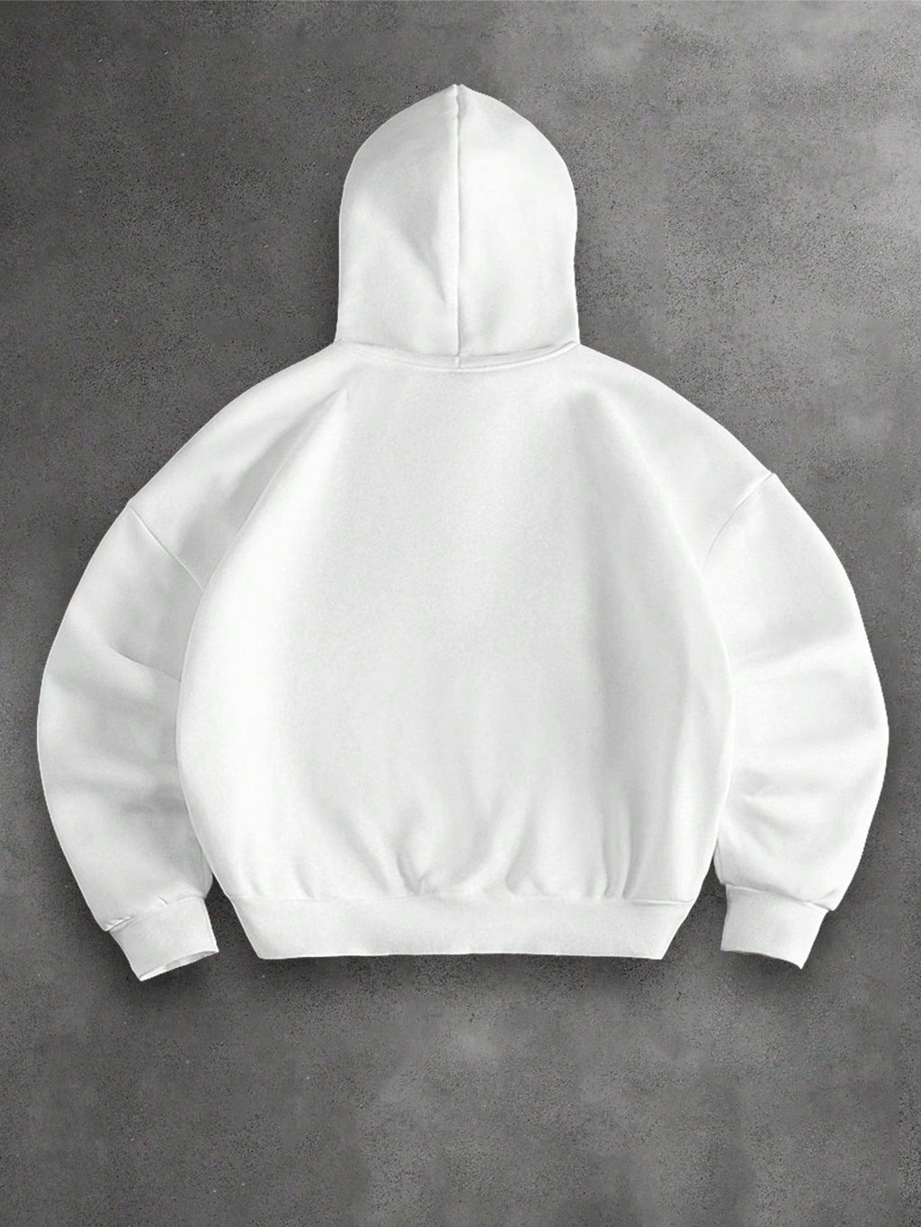 Men's Solid Color Drop Shoulder Zip-Up Sweatshirt, Double-Layer Hooded Sweatshirt Jacket, Long-Sleeve -Lined Jacket, Men's Zip-Up Cardigan for Spring/Autumn Casual Wear, Cropped Hooded Sweatshirt with Pockets and Drawstring, Suitable for Outings - White 1