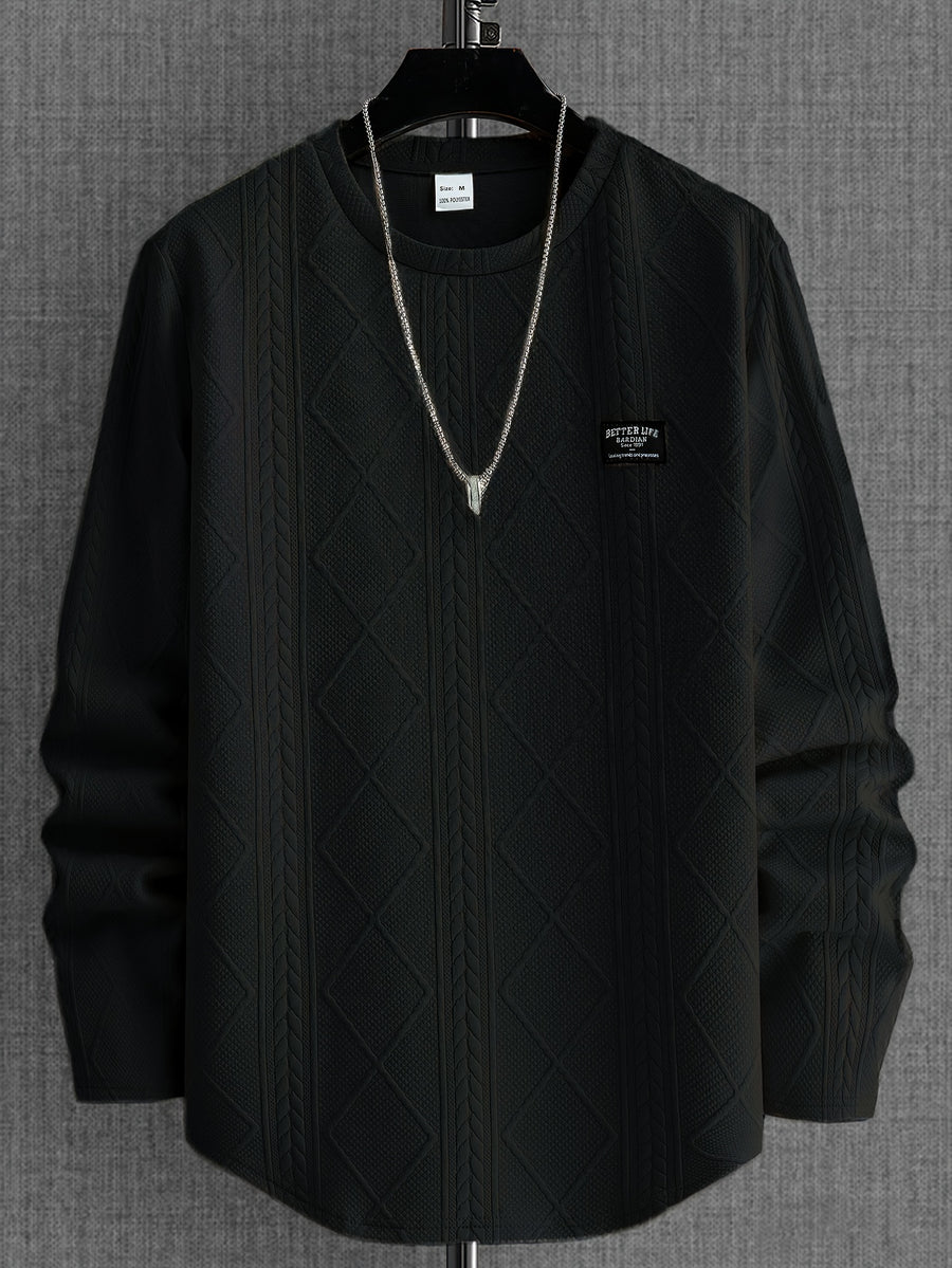 European And American Cross-Border Autumn New Men'S Casual Shirt - Black
