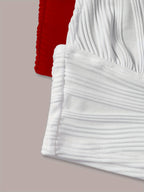 Solid Color Backless Crop Top Sexy Halter Neck Top Two-Pack, Elegant Women's Crop Top, Casual and Elegant Beach Outing Women's Vacation Wear, Sleeveless Tank Top, Camisole Tank Top, Summer Clothing, New Summer Arrivals - Mixed Color 2