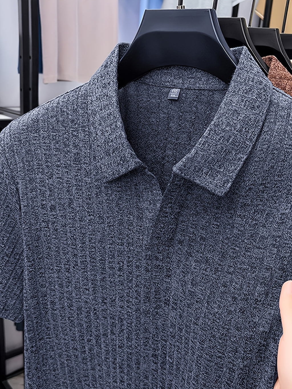 Men's Summer Lapel Polo Shirt, Slim Fit Straight Cut, Highly Forgiving Fit, Sculpts Waist and Abdominal Lines, Clean and Crisp Upper Body; Suitable for Various Occasions Including Daily Casual, Light Business Commuting, and Outdoor Outings - SINBOS - Shangqing