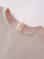 1pc Fashion Pullover Abaya, Simple Style Dress with Middle Eastern Muslim Conservative Belt - Apricot