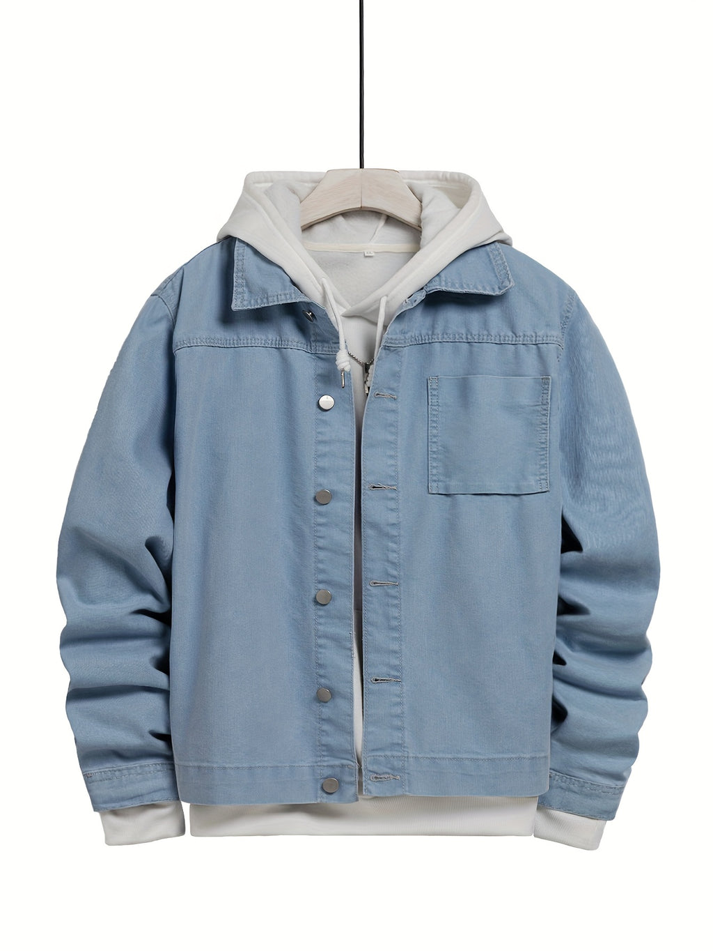 Men'S Casual Denim Jacket - Light Blue
