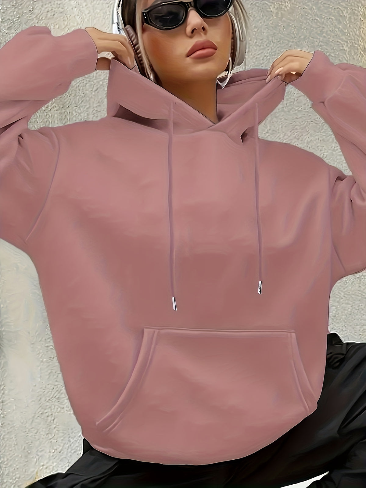Women'S Fashion Hoodie - Peach