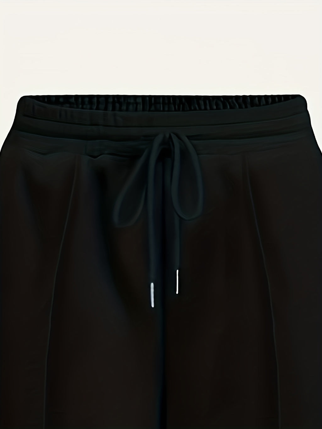Casual Pants, Loose Wide-Leg Casual Pants, Elastic Waistband Athletic Pants, Warm Elastic Waistband Casual Pants for Women's Autumn/Winter Outerwear - Black