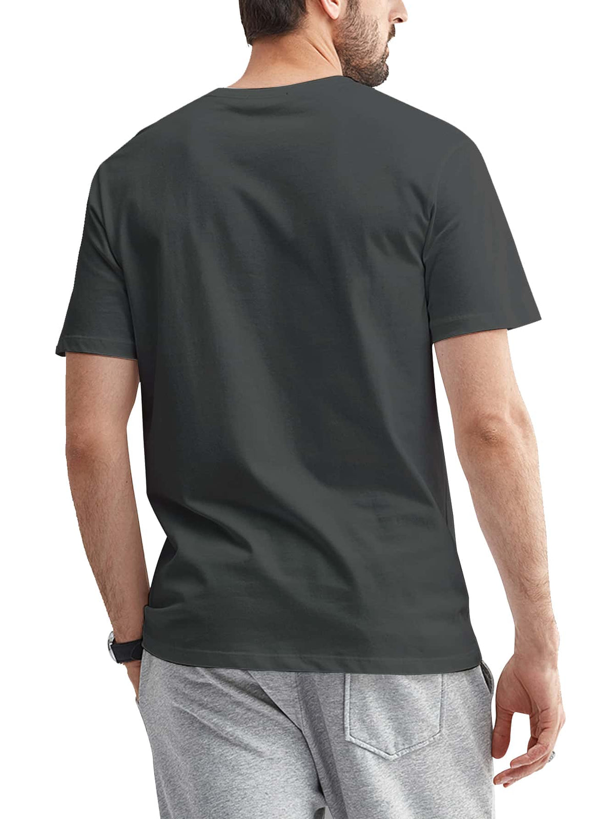 Men'S Short-Sleeve Top with a Three-Color Patchwork Design, Featuring a Logo. Manufactured by a Factory for All Seasons, This Comfortable And High-Quality Casual Sportswear Is Tailored for Men - Mixed Color 4