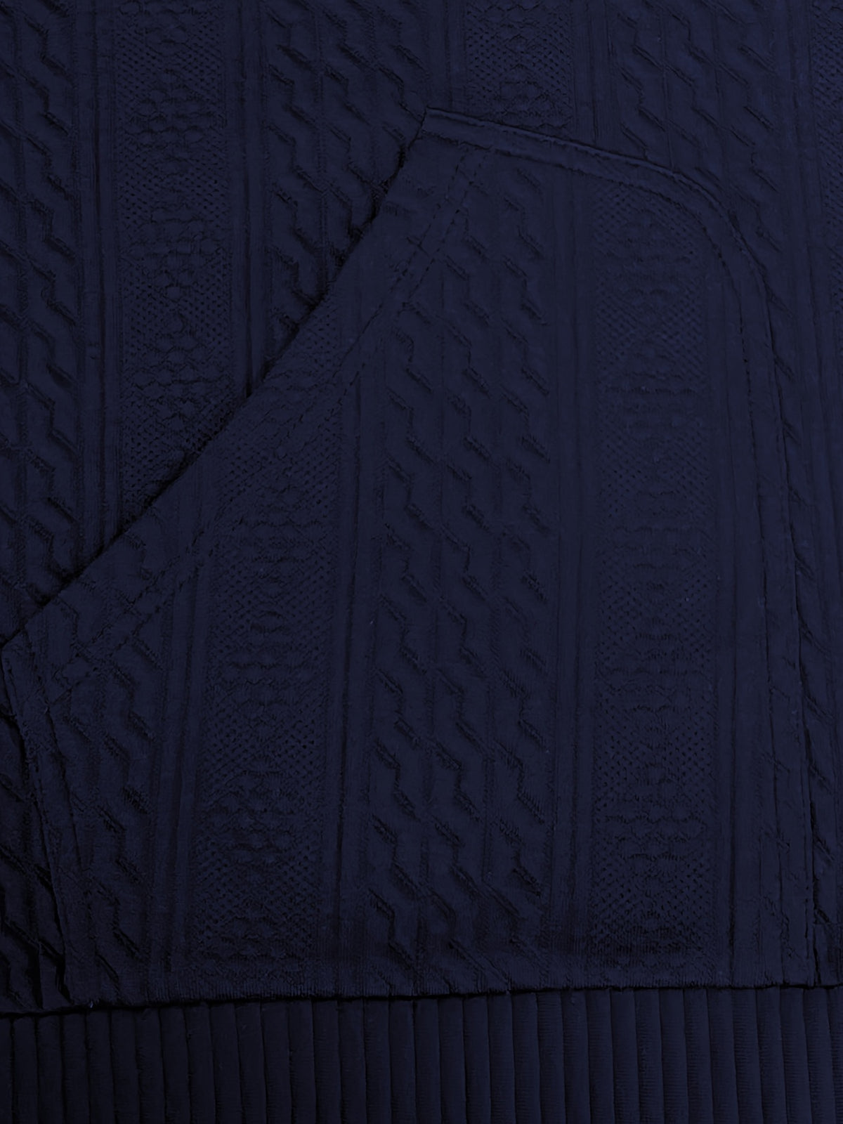 Men's V-neck Knitted Cardigan with 3D Embossed Jacquard Design, Simple and Mature Light Style, Spring/Autumn Regular Fit, Button Closure with Side Pockets, Blended Knit Fabric, Multi-color Casual Outerwear for Home, Outings, Dates, and Commuting - Navy Color