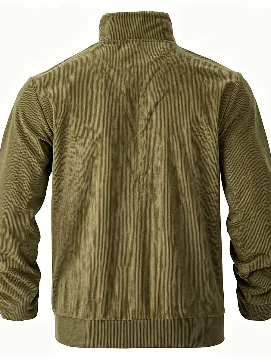 Autumn/Winter New Corduroy Jacket, Casual Top for Men, Suitable for Various Occasions - Including Men, Adults, Students, Couples, Outdoor, Street Style. Men'S Casual Corduroy Jacket, Suitable for Commuting And Outdoor Activities - fern green