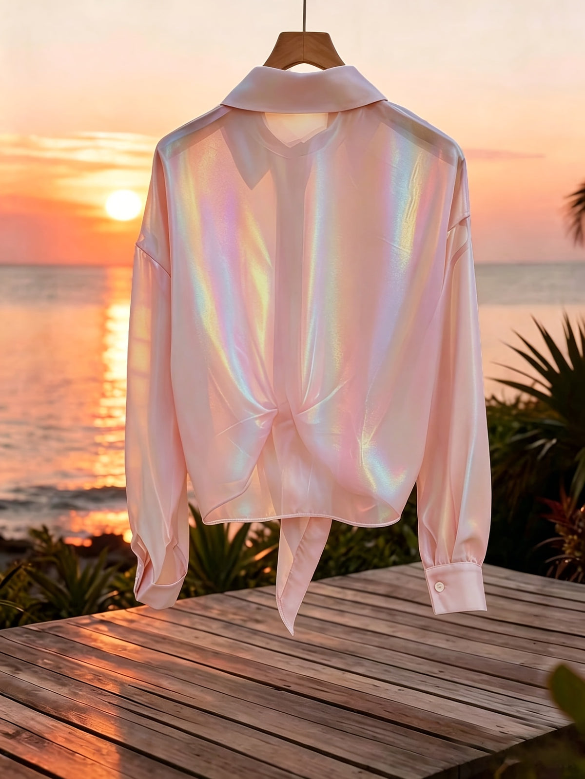 Women'S Popular Fashion Casual Blouse - Pink Color