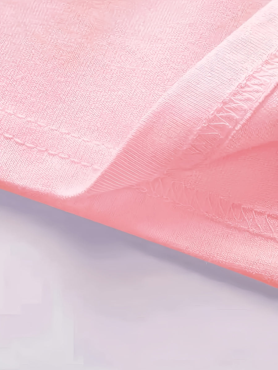 Women'S Blended T-Shirt – Classic Fit, Soft And Breathable, Casual Wear, Timeless Round Neck Design, Versatile for Various Outfits, Stretchy And Comfortable, Machine Washable - Pink