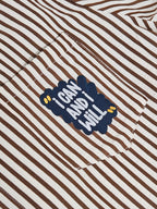 Spring/Autumn New Preppy Cool Fashion Niche Letter Print Long Sleeve Thin Relaxed Casual Shirt - Brown