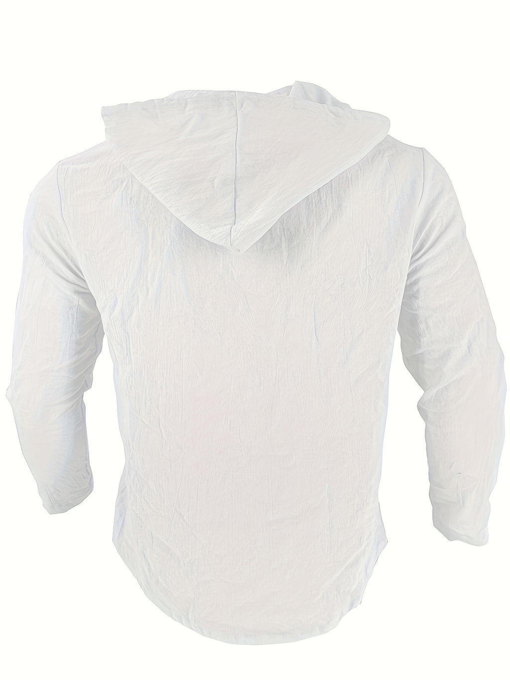 Men'S Spring And Autumn Fashion Versatile Casual Long-Sleeved Shirt, Light, Comfortable And Breathable Linen And Solid Color Shirt, New Season - White