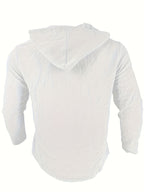 Men'S Spring And Autumn Fashion Versatile Casual Long-Sleeved Shirt, Light, Comfortable And Breathable Linen And Solid Color Shirt, New Season - White