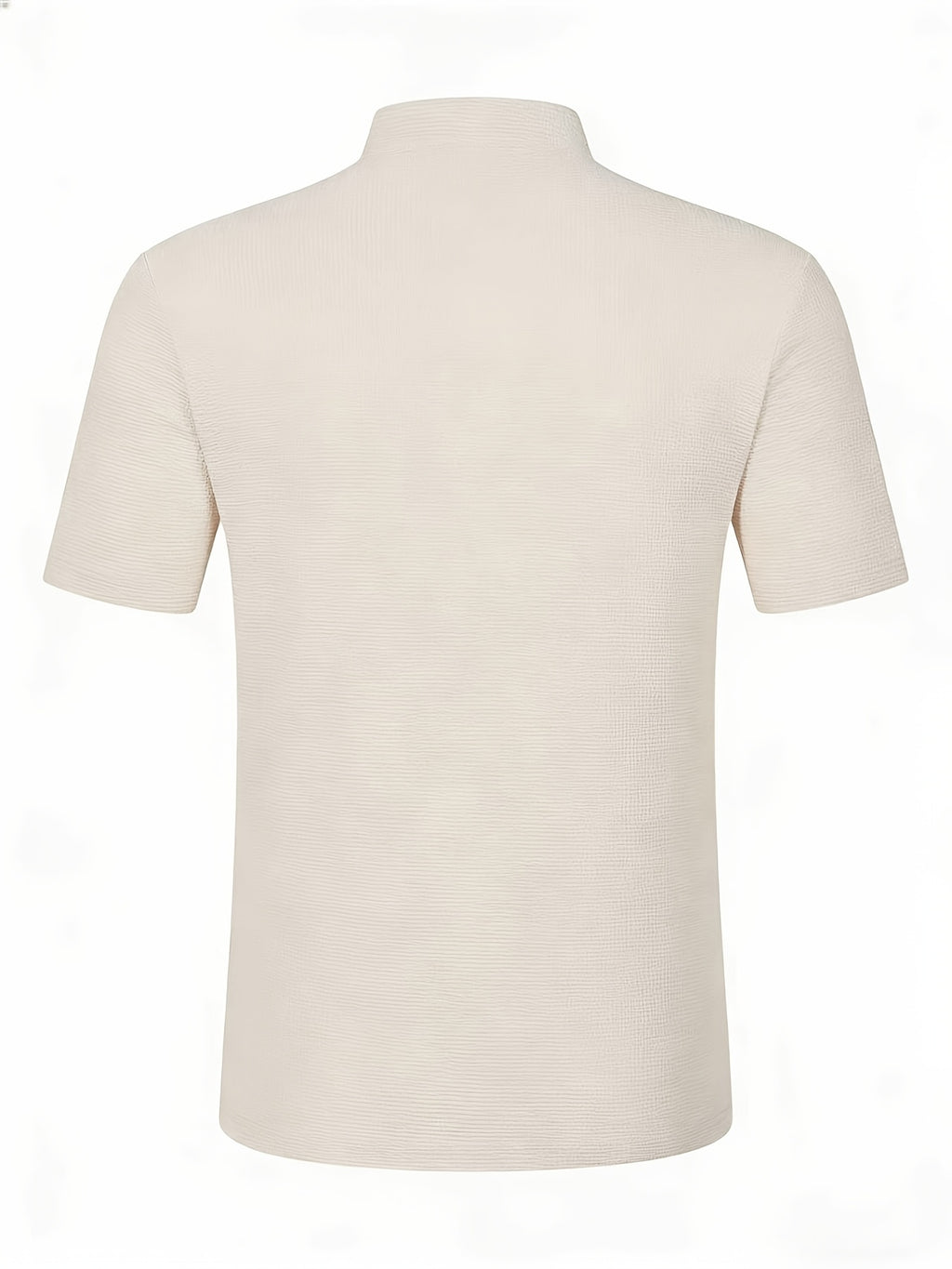 Men's Solid Color Patchwork T-Shirt, Simple and Elegant with a Vintage Button Design, Comfortable to Wear. Suitable for Spring, Summer, Home, Outings, and Travel Occasions, Showcasing a New Casual and Business Style - Khaki