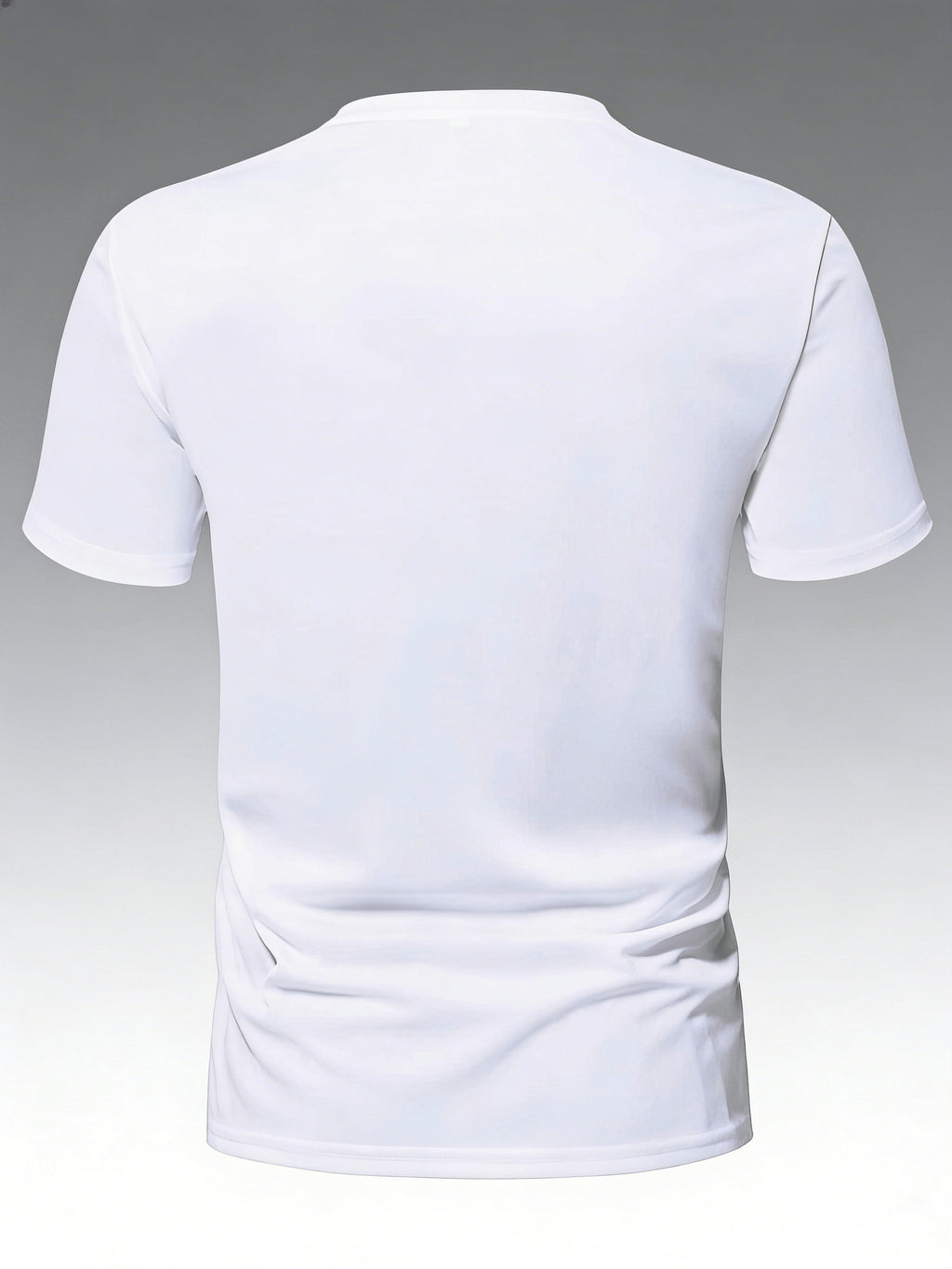Easy Basic V-Neck Short Sleeve Top for Men, Solid Color Casual Comfortable Skin-Friendly Everyday Versatile T-Shirt, Summer Essential | Solid Color, Quick-Dry, Very Suitable for Outdoor Running And Exercise, Machine Washable - White