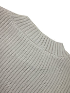 Men'S Autumn Winter Long Sleeve Round Neck Sweater, Versatile Basic Top, Casual Style for Daily Wear, Knit Pullover - Khaki