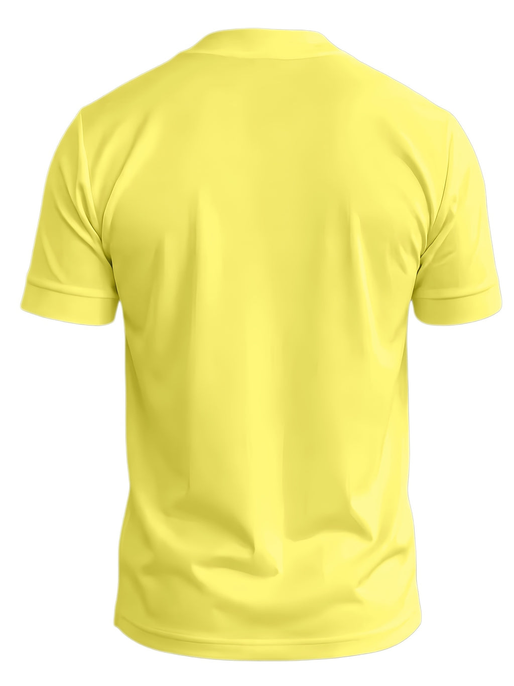 A 2026 New Style Men'S Summer Casual Sports V-Neck T-Shirt, Featuring a Street Fashion V-Neck Design, a Lightweight And Breathable Training Shirt for Exercise And Fitness, Suitable As a Base Layer for Daily Wear - Yellow