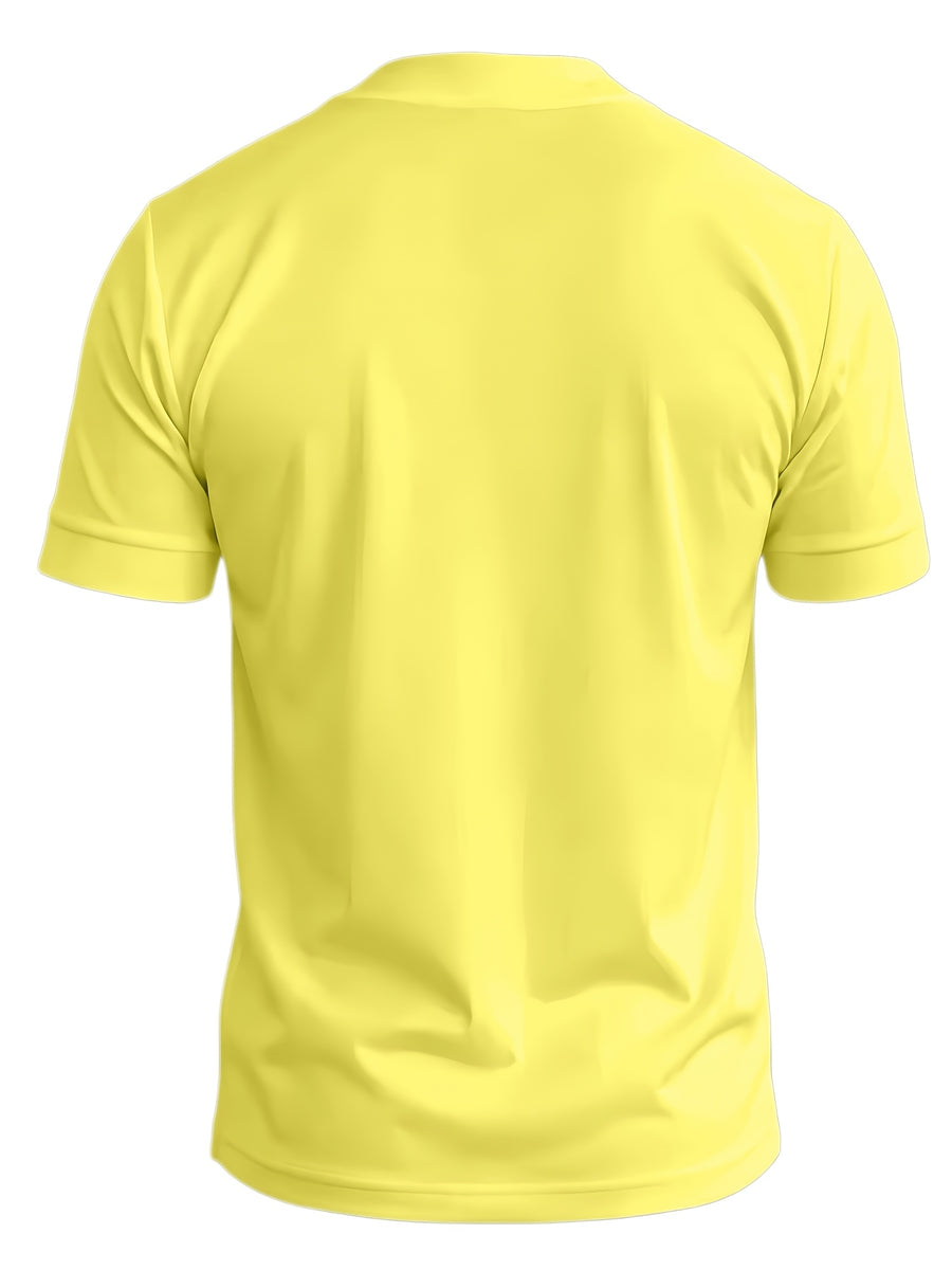 A 2026 New Style Men'S Summer Casual Sports V-Neck T-Shirt, Featuring a Street Fashion V-Neck Design, a Lightweight And Breathable Training Shirt for Exercise And Fitness, Suitable As a Base Layer for Daily Wear - Yellow