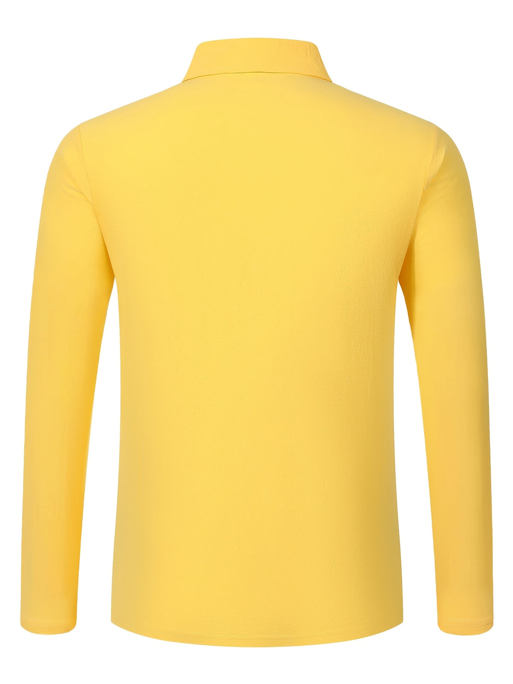 2pcs Set Men'S Autumn New Style Long Sleeve Shirt Suitable for Daily Wear - Yellow+Apricot