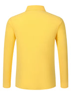 Autumn New Men'S Long Sleeve Shirt Casual Vacation Lapel Golf Long Sleeve - Yellow