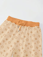 Autumn Women's Minimalist Printed Casual Pants ZLLZ - Apricot