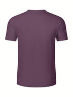 [Villa Le Water OBM] Summer Men'S New Random Print Comfortable Round Neck Men'S New Athletic Casual Fashion All-Match T-Shirt - Purple