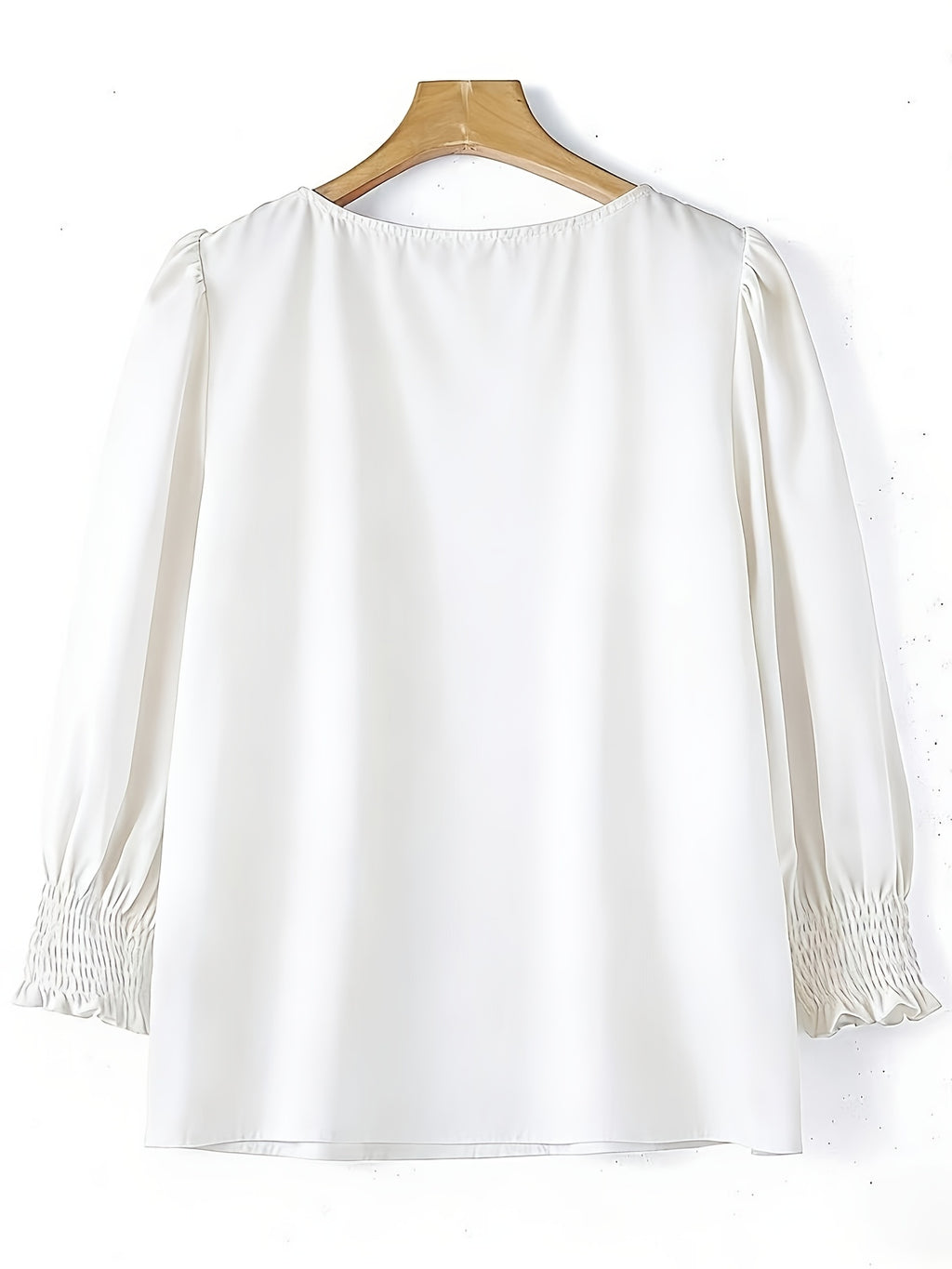 2503 Women's Casual Minimalist Solid Color Shirt Top - White