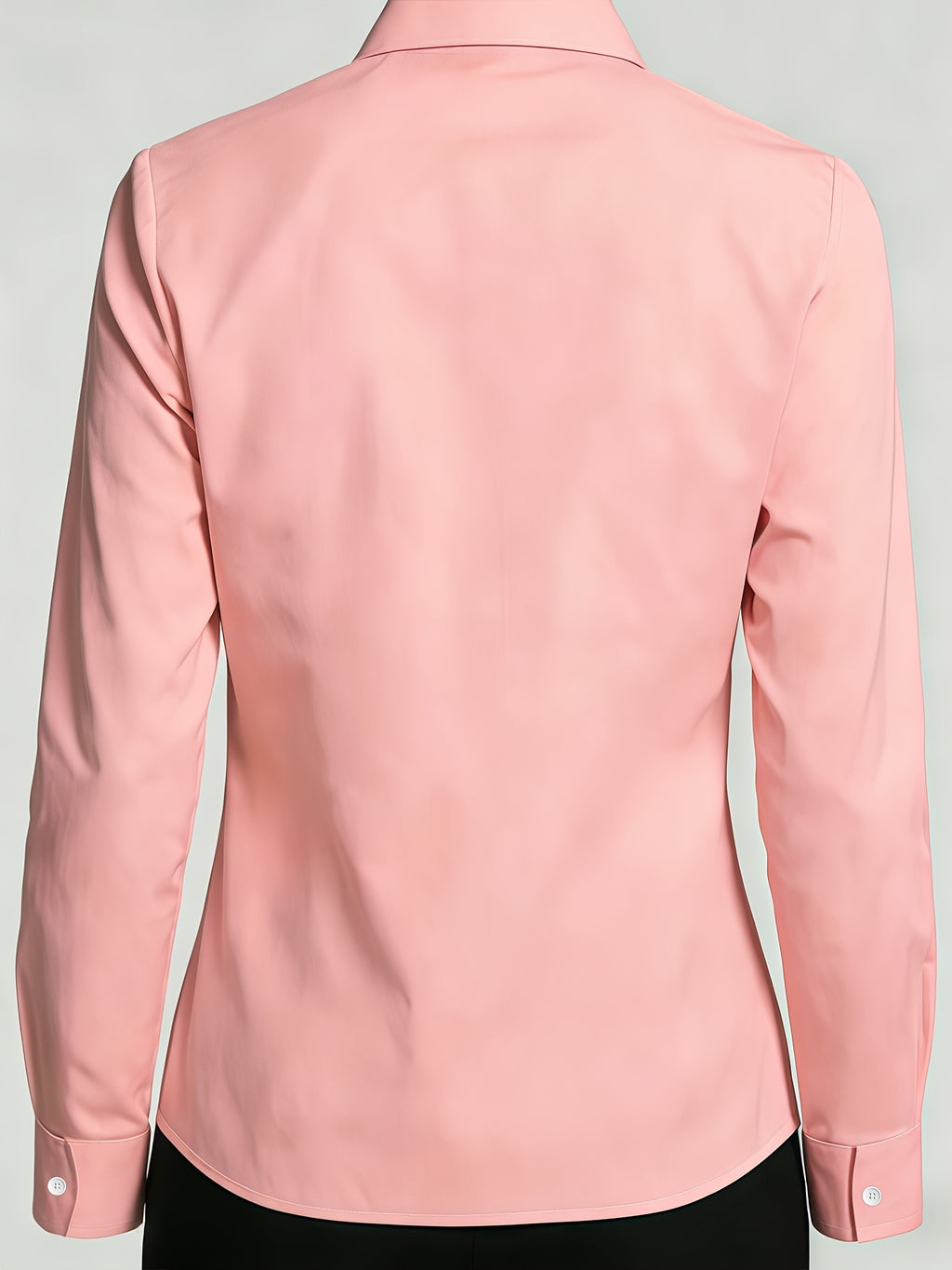Small Floral Print, Exquisite and Elegant Versatile Top for Daily Office Wear, French-style Gentle and Soft Long-sleeve Women's Blouse for Commuting - Pink Color