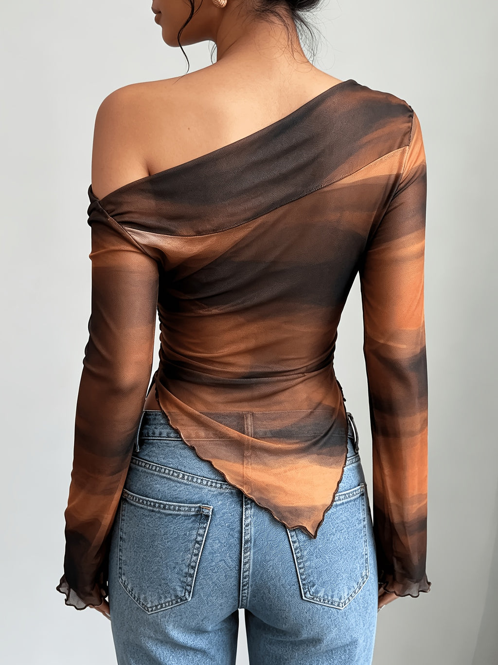 Women's Off-Shoulder Long Sleeve T-Shirt Top for Spring, Summer, and Fall. Elegant Long Sleeve T-Shirt for Outings, Beach, and New Year's Eve. Slim-Fit Fashion T-Shirt Top, 1pc Outfit for New Year's Eve, Date Nights, Carnivals, and Summer Wear - Mixed colors
