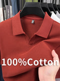 [Pearson OBM] Summer New Men'S Short Sleeve Polo Shirt, Lapel Easy Business Casual Premium Breathable Short Sleeve T-Shirt, Men'S Wear, Hongyang - Red