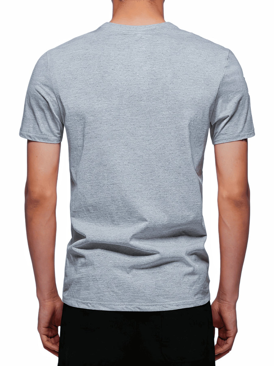 7pcs Men's Pure Crew Neck Short Sleeve T-Shirts, Unisex Basic Short Sleeve Tops, Matching Couple's Style, Comfortable, Soft, Breathable, and Sweat-Wicking, Suitable for Layering or Wearing Alone, Ideal for Sports, Outdoor, Casual, and Commuting - Mixed Color 8