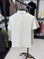 Minimalist Urban Short-Sleeve Polo Shirt for Portable Daily Commuting - White