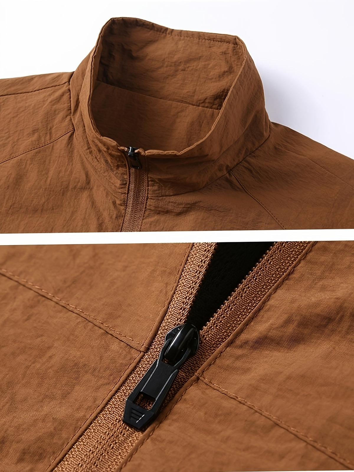 Men'S Stand-Collar Business Casual Jacket, New Spring And Autumn Outdoor Windbreaker, Windproof And Loose Jacket, Men'S Fashion - Camel