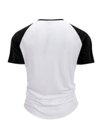1 Men's Summer V-Neck Casual T-Shirt, Breathable and Lightweight Street Fashion Short-Sleeve Top, Daily Office Business Contrast Color Design Henley Shirt with Button- Collar, Suitable for Outings, Home, Work, Travel, Cycling, and Streetwear - Big White