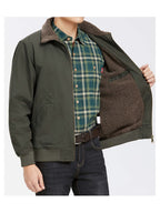 Men'S Lamb Workwear Jacket Spring Autumn Winter New Multi-Pocket Outdoor Casual Coat - fern green
