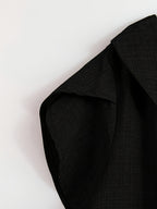 Women'S Solid Fashion Shirt for Summer - Black