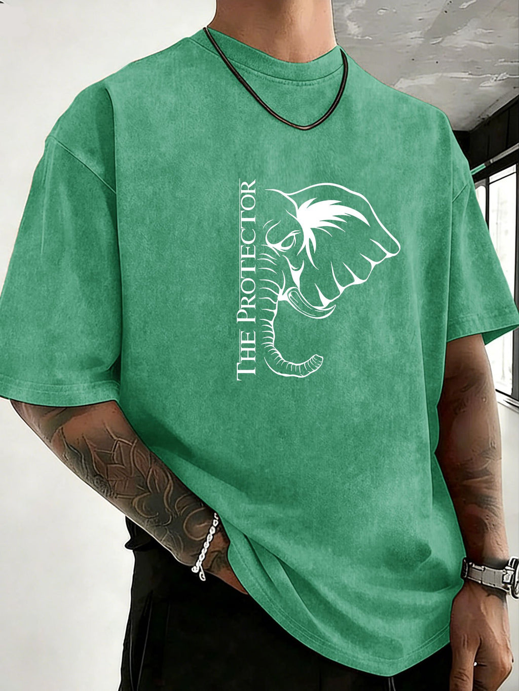 2026 Back-To-School Trendy T-Shirt Unisex, Washed Distressed Loose Fit, Double-Sided Print, Breathable And Sweat-Absorbent, Campus Outdoor Sports Loose Short Sleeve, Sweat-Resistant - Green