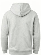 Men's Fashion Trendy Casual Solid Color Hooded Sweatshirt - Light Grey